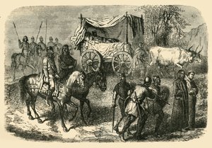 Roi Faineant Royal Sluggard de la raza merovingia, siglo VII, 1890 de Unbekannt