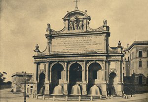 Roma - Fuente del acueducto de Pablo V, erigida según los diseños de Fontana en 1612, 1910 de Unbekannt