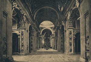 Roma - Interior de la Basílica de San Pedro, 1910 de Unbekannt