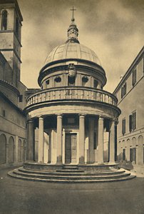 Roma - Templo de Bramante en los claustros de S. Pietro in Montorio en la colina Janículo, 1910