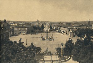 Roma - Vista desde el Jardín Pinciano: Plaza del Popolo, 1910 de Unbekannt