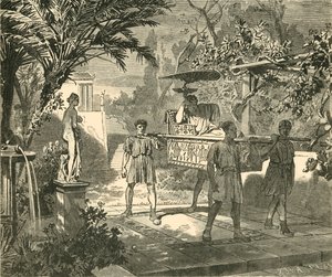 Escena de jardín romano, 1890
