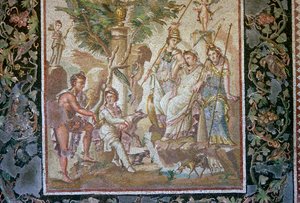 Mosaico romano del juicio de Paris