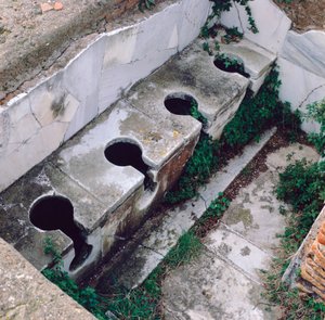 Baño romano, Ostia, Italia