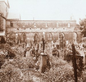 Iglesia sin techo, Marne, norte de Francia, c. 1914-c. 1918 de Unbekannt