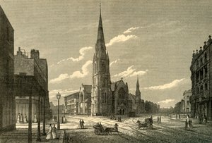 Capilla y escuelas de Rowland Hills, Westminster Bridge Road, c1878