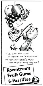 Gomas y pastillas de frutas Rowntrees, 1938