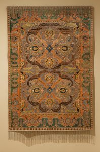 Alfombra real con hilo de seda y metal, 1600-1625