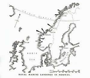 Desembarcos de los Royal Marines en Noruega, Segunda Guerra Mundial de Unbekannt