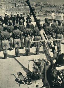 Marines Reales en el desfile celebrando la defensa exitosa de Malta, Segunda Guerra Mundial, 1943-1944 de Unbekannt