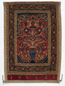 Tienda redonda real hecha para Muhammad Shah, panel de pared con un panel B, 1834-1848 de Unbekannt