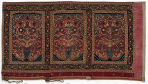 Tienda Redonda Real hecha para Muhammad Shah panel de pared con tres paneles A, 1834-1848 de Unbekannt