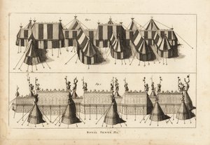Tiendas reales montadas para la reunión del Rey Enrique VIII y el Rey Francisco I de Francia cerca de Ardres en 1520