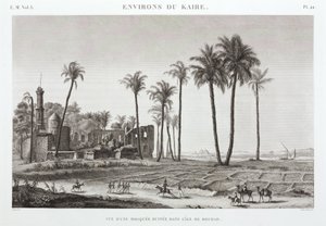 Mezquita en ruinas en la Isla de Roudah, cerca de El Cairo, Egipto, c.1798