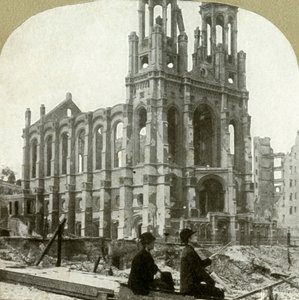 Ruinas de la sinagoga judía en Sutter St., resistió los grandes terremotos de 1865 y 1868, 1906 de Unbekannt