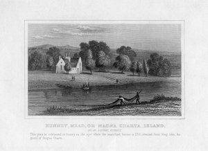 Runney Mead o Isla de la Carta Magna, cerca de Egham, Surrey, siglo XIX de Unbekannt