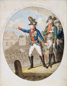 Mariscal de campo ruso Alexander Suvorov inspeccionando tropas, c1794 de Unbekannt