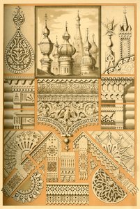 Ornamento arquitectónico ruso y talla en madera, 1898 de Unbekannt