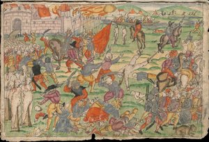 Atrocidades rusas en Livonia en julio y agosto de 1577. De la colección de Johann Jakob Wicks