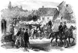 Lanceros rusos trayendo provisiones, 1870