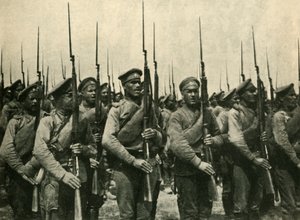 Soldados rusos, Primera Guerra Mundial, 1914