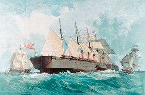 SS Great Eastern, gran barco de vapor de IK Brunel, 1858 de Unbekannt