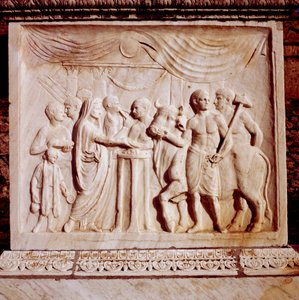 Sacrificio de un buey, Templo de Vespasiano, Pompeya, Italia, siglo I de Unbekannt