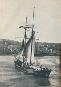 Navegando hacia el puerto de Newlyn, el Isabella, una goleta tipo Lancashire de dos mástiles, 1937 de Unbekannt