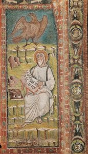 San Juan Evangelista. Mosaico bizantino. Siglo VI