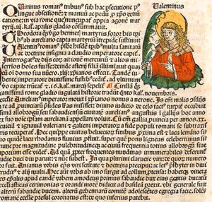 San Valentín de la Crónica de Núremberg, 1493