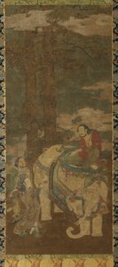 Sakyamuni en un elefante, siglos XVI-XVII de Unbekannt