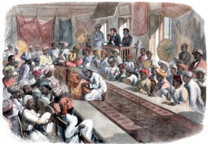 Venta en Calcuta de valiosos regalos del gobierno y joyas de Lucknow, 1860