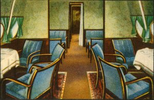 Salón a bordo del hidroavión Dornier Do X, 1920s, 1932 de Unbekannt