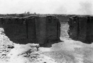 Ciudad de Samarra desde la torre Malwiya, Mesopotamia, 1918