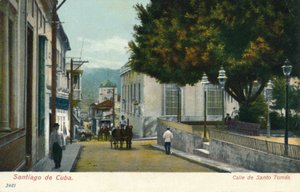 Santiago de Cuba - Calle de Santo Tomás, c. 1910 de Unbekannt