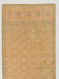 Faja con campo floral y paneles finales sobre un fondo dorado, 1700s de Unbekannt