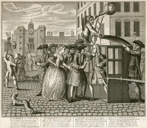 Impresión satírica que representa el Palacio de St James, Londres, 1740