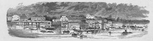 Escena en Baton Rouge durante las inundaciones de 1874, 1883 de Unbekannt