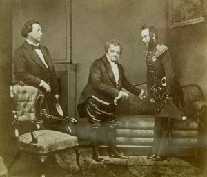 Escena de la obra de Aleksandr Griboyedov Woe from Wit, Teatro Maly, Moscú, Rusia, 1850 de Unbekannt