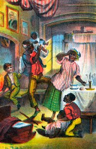 Escena de La cabaña del tío Tom de Harriet Beecher Stowe, c. 1870 de Unbekannt