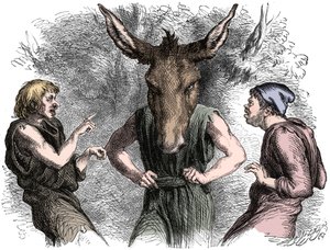 Escena de El sueño de una noche de verano de Shakespeare