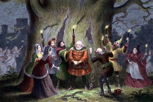 Escena de Las alegres comadres de Windsor de Shakespeare, 1856-1858 de Unbekannt