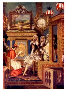 Escena de una corte francesa, siglo XIX de Unbekannt