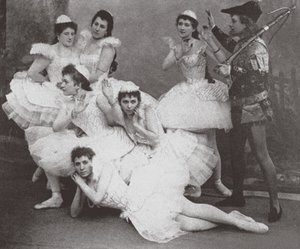 Escena del ballet El lago de los cisnes, Teatro Mariinsky, 1895 de Unbekannt