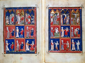 Escenas de la vida de Cristo, y doctores con pacientes, c1300 de Unbekannt