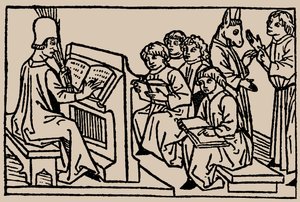 Lecciones escolares. De Speculum Vitae Humanae por Rodericus Zamorensis, 1479 de Unbekannt