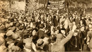 Manifestantes escoceses, protestas de la Prueba de Medios, Hyde Park, Londres, 1932 de Unbekannt