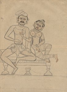 Pareja sentada, c. 1800 de Unbekannt