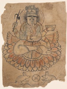 Ganesha Sentado de Cuatro Brazos, ca. 1775 de Unbekannt