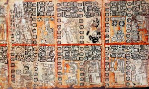 Sección del Códice Troano Maya, siglo XV de Unbekannt